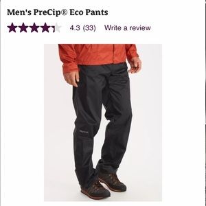 Men’s Marmot Precip Eco Pants EUC